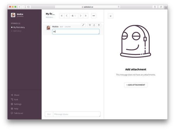 Prototyping Slack Bots with Walkie